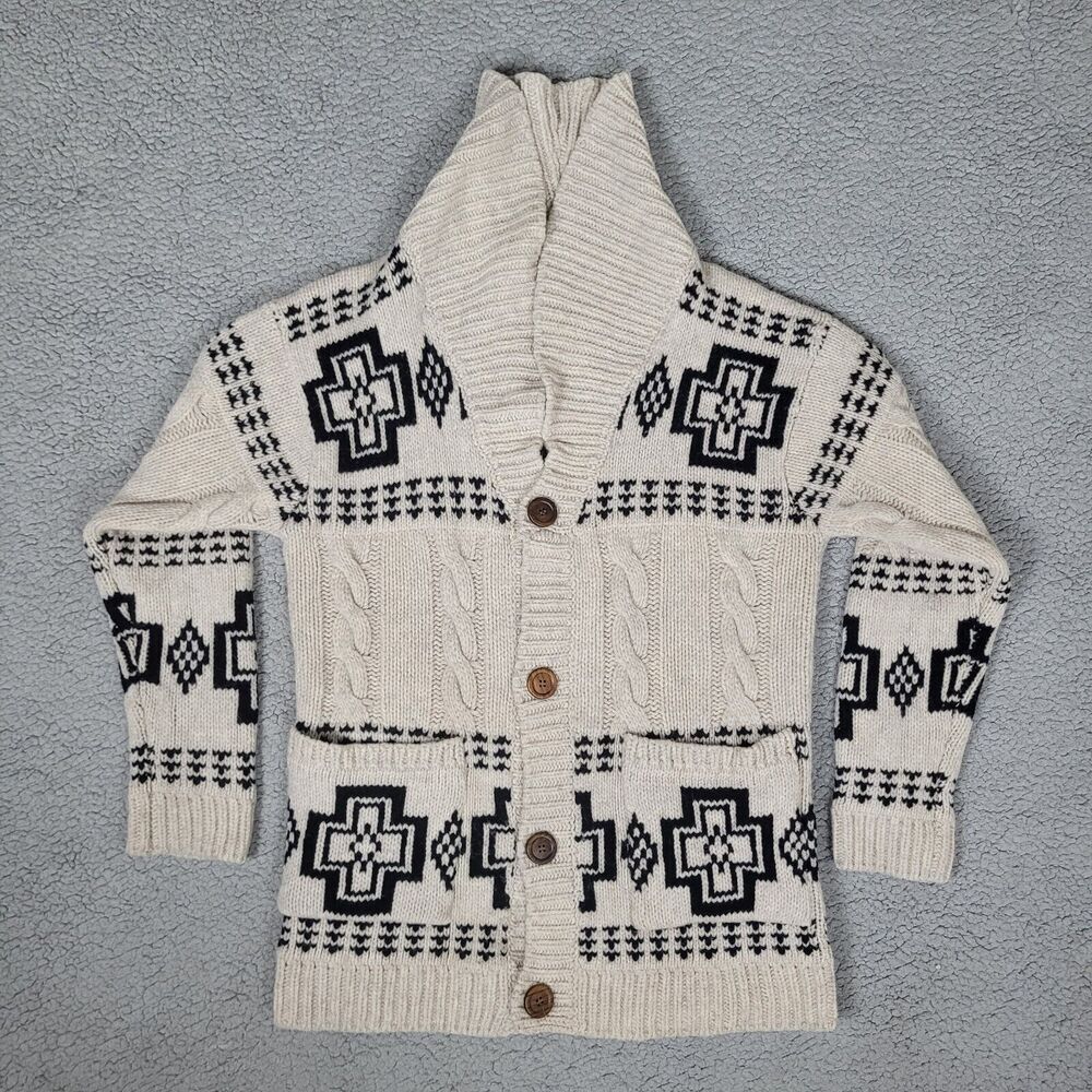 Pendleton Sweater Womens XS Wool Cable Knit Cardigan Portland Collection